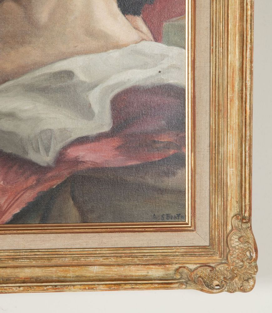 20th Century French Oil on Canvas Painting 'Reclining Nude' by Albert Genta (1901-1989) WD1243087