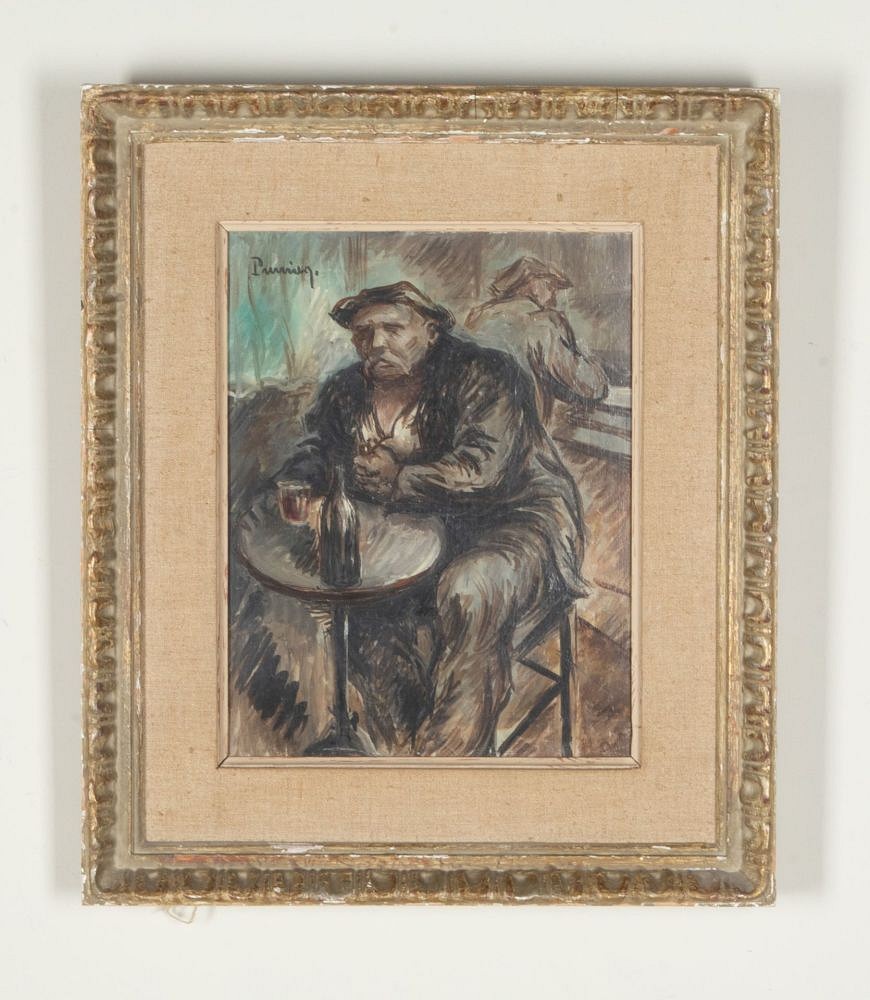 20th Century Swedish Oil on Canvas Painting 'Le Vieux Buveur' WD1243093