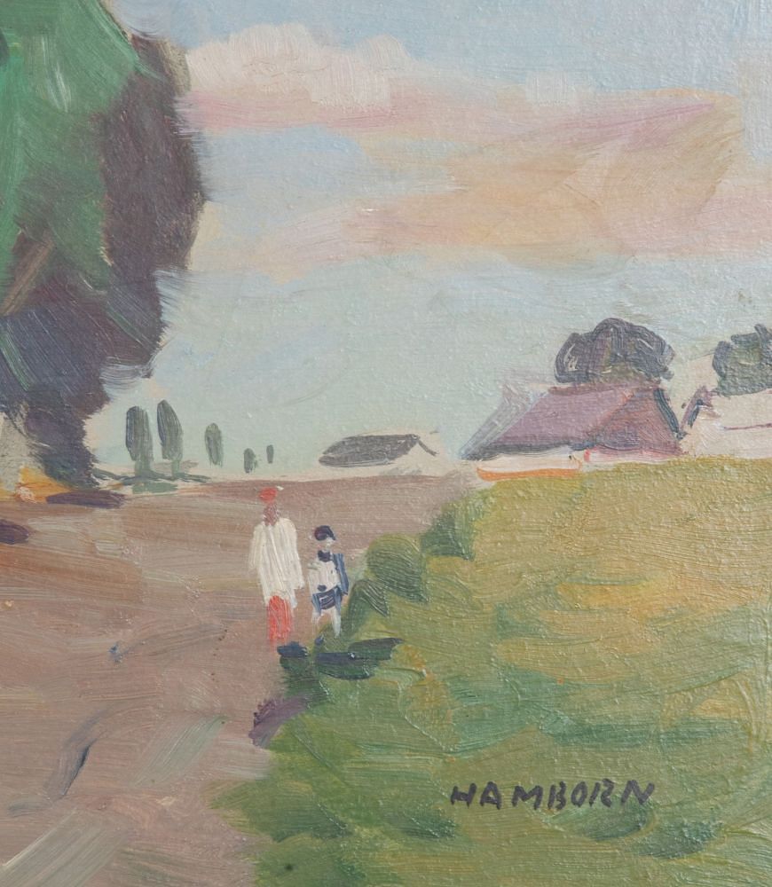 20th Century Swedish Oil on Board Painting 'Summer in the Country’ WD1243095