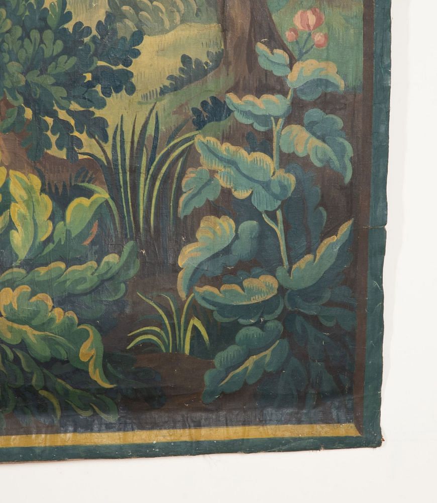 Large 19th Century French Verdure Oil on Canvas Painting WD1341592