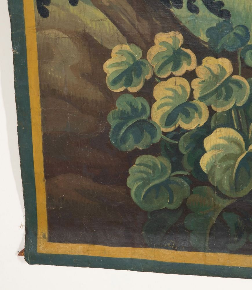 Large 19th Century French Verdure Oil on Canvas Painting WD1341592