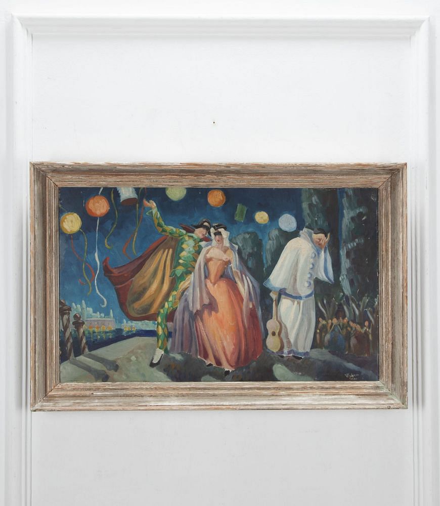 20th Century Framed Painting of The Venice Carnival WD1534312