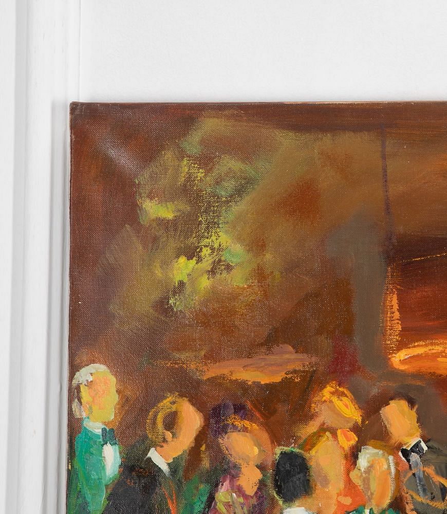 Large French Painting 'At The Casino' WD1536774