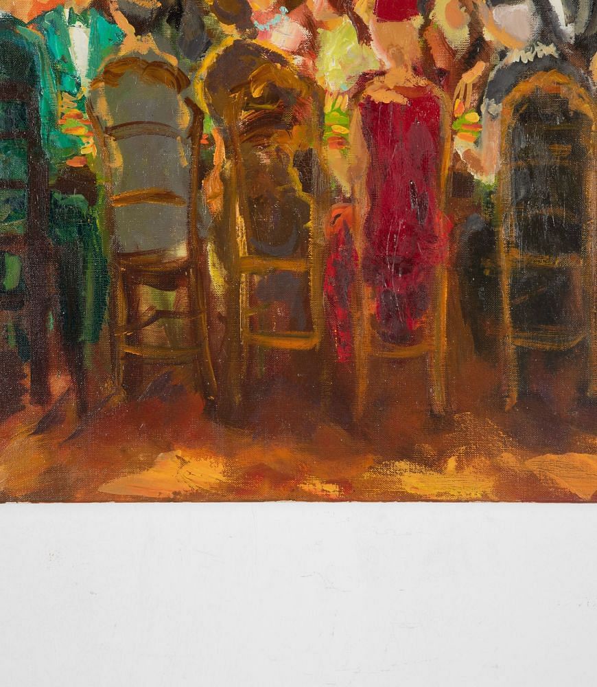 Large French Painting 'At The Casino' WD1536774
