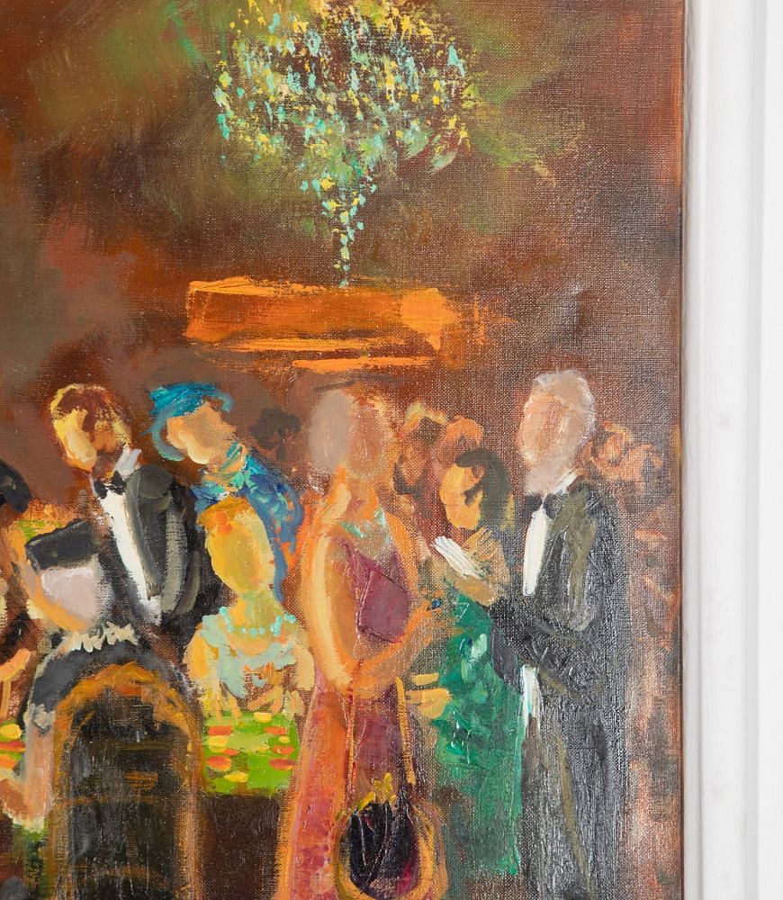 Large French Painting 'At The Casino' WD1536774