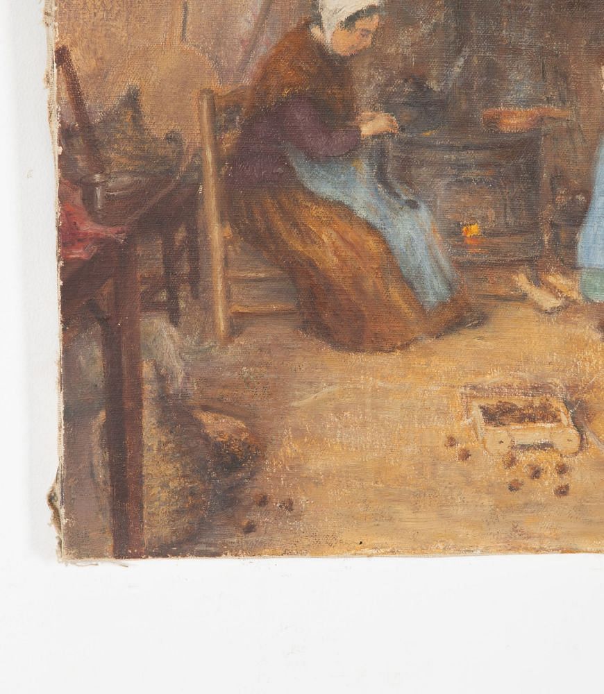 Painting Of An French Interior Scene By L. Nicod WD1538564
