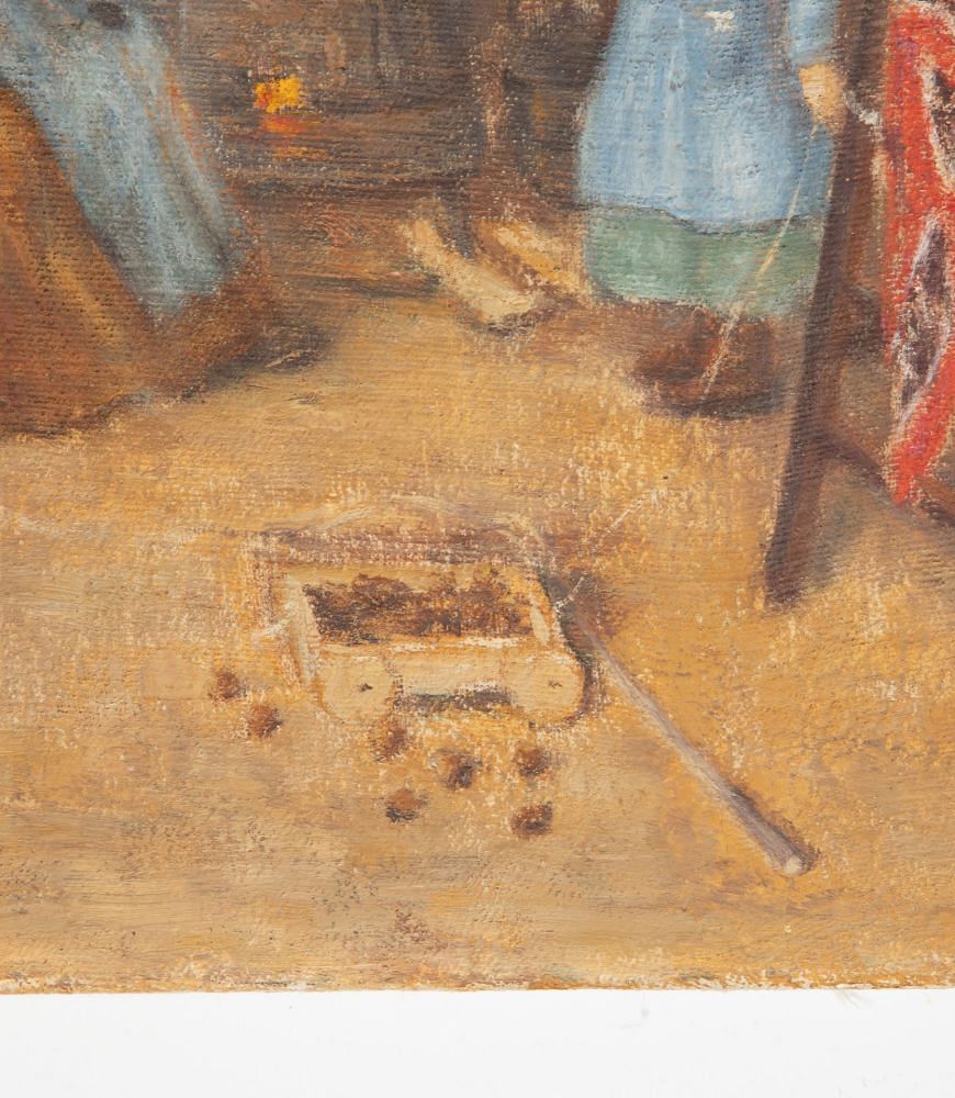 Painting Of An French Interior Scene By L. Nicod WD1538564