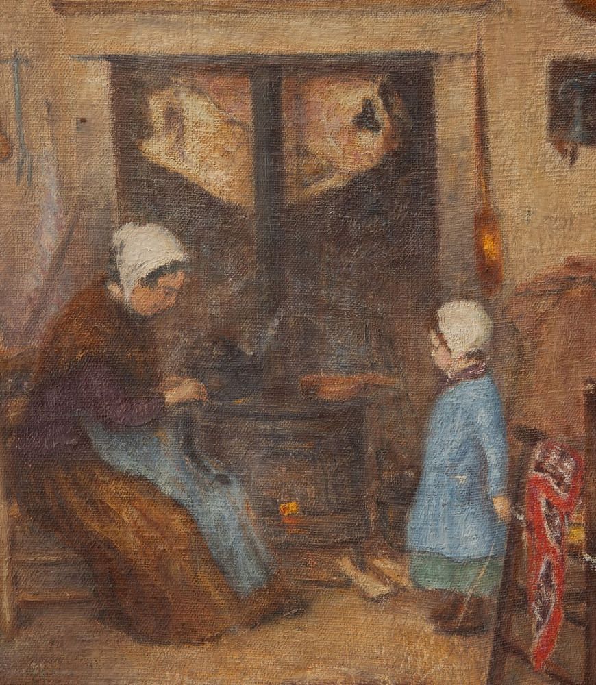 Painting Of An French Interior Scene By L. Nicod WD1538564