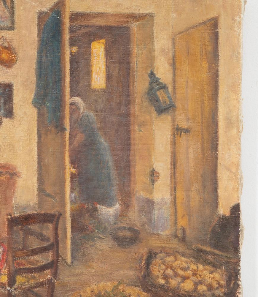 Painting Of An French Interior Scene By L. Nicod WD1538564
