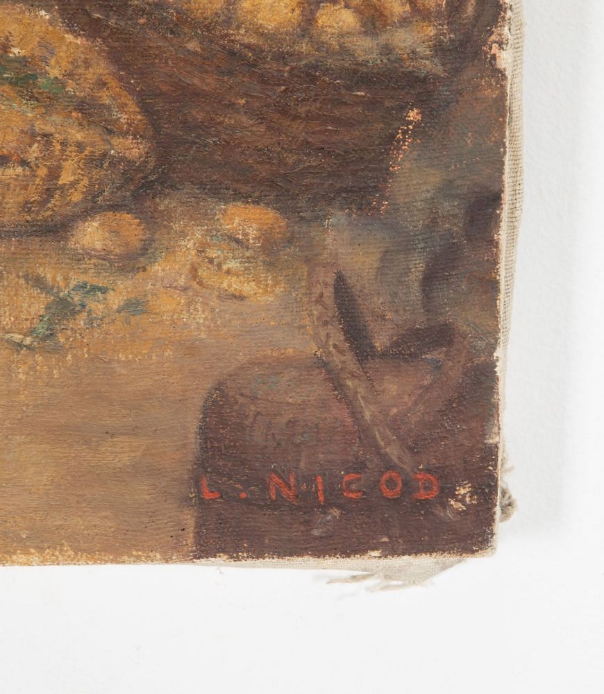 Painting Of An French Interior Scene By L. Nicod WD1538564