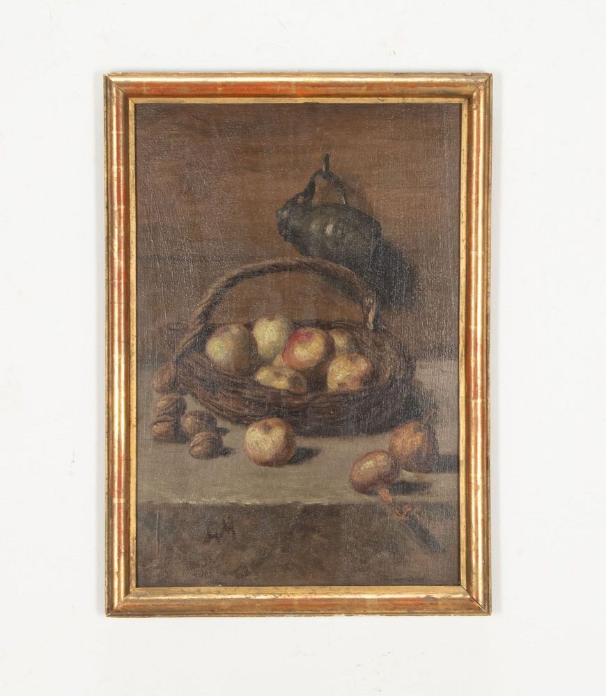 19th Century French Framed Still Life Painting 'Basket of Apples' WD1541963