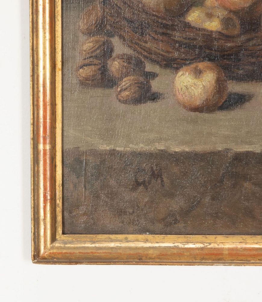 19th Century French Framed Still Life Painting 'Basket of Apples' WD1541963