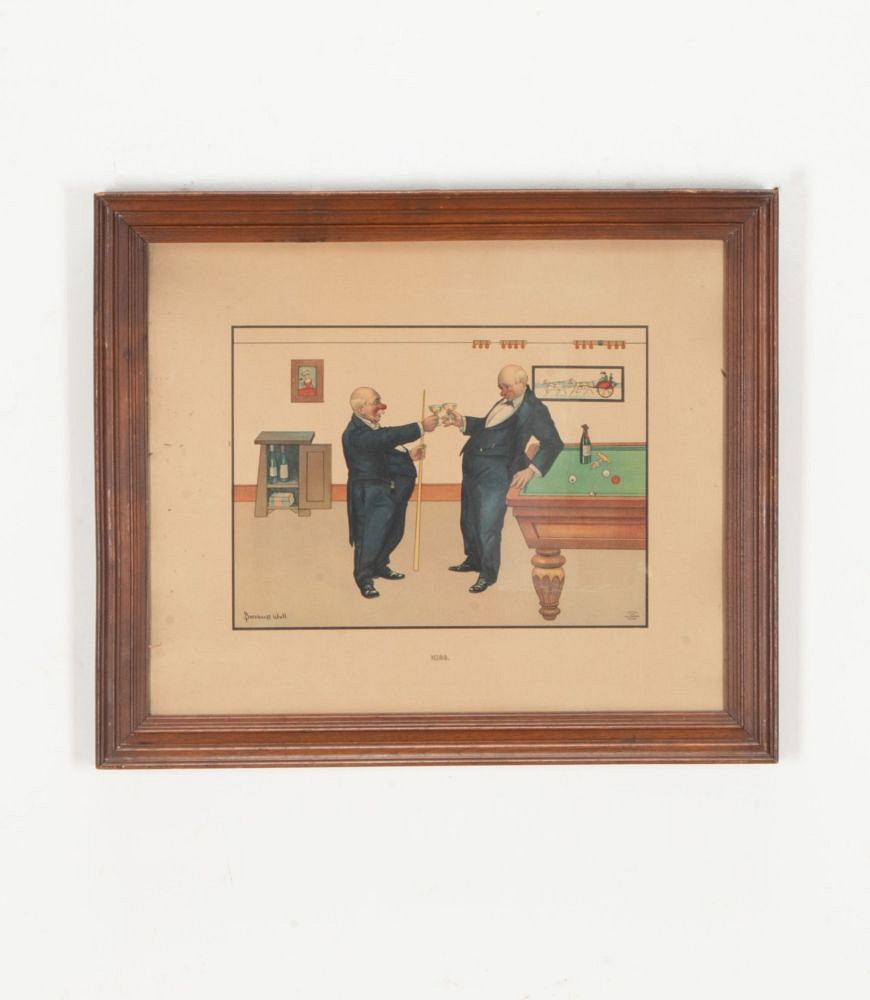 20th Century American Framed Lithograph 'Kiss' by Bernardt Wall WD1541968