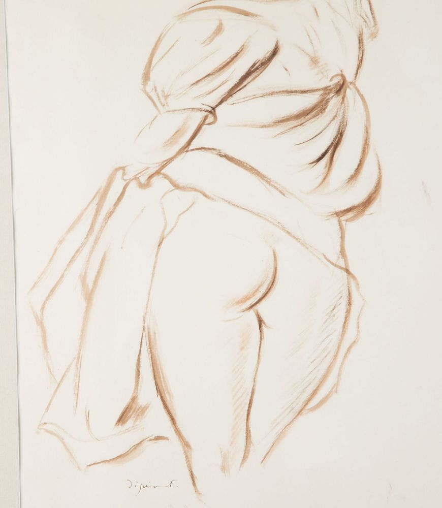 20th Century French Framed Drawing By Andre Dignimont WD1541970