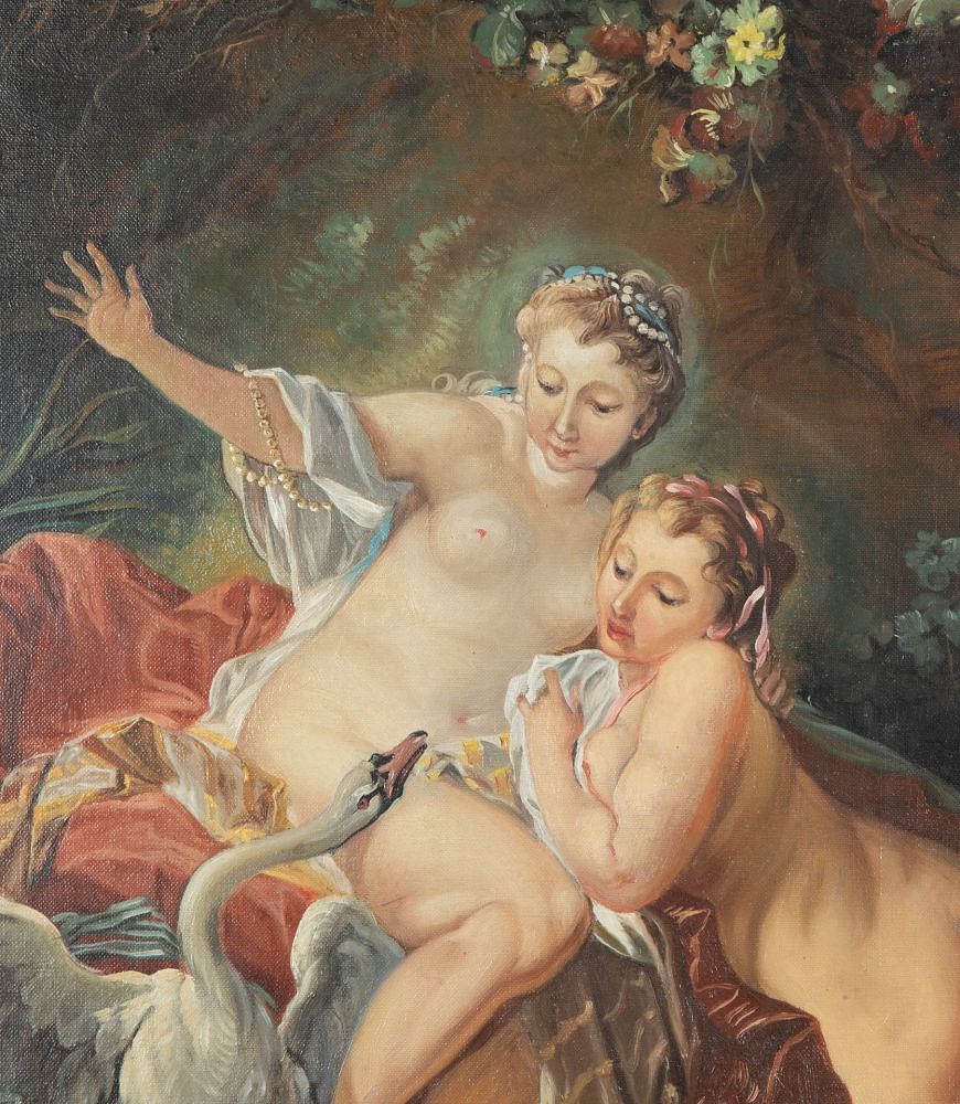 'Leda And The Swan' Oil on Canvas Painting after Boucher WD1541973