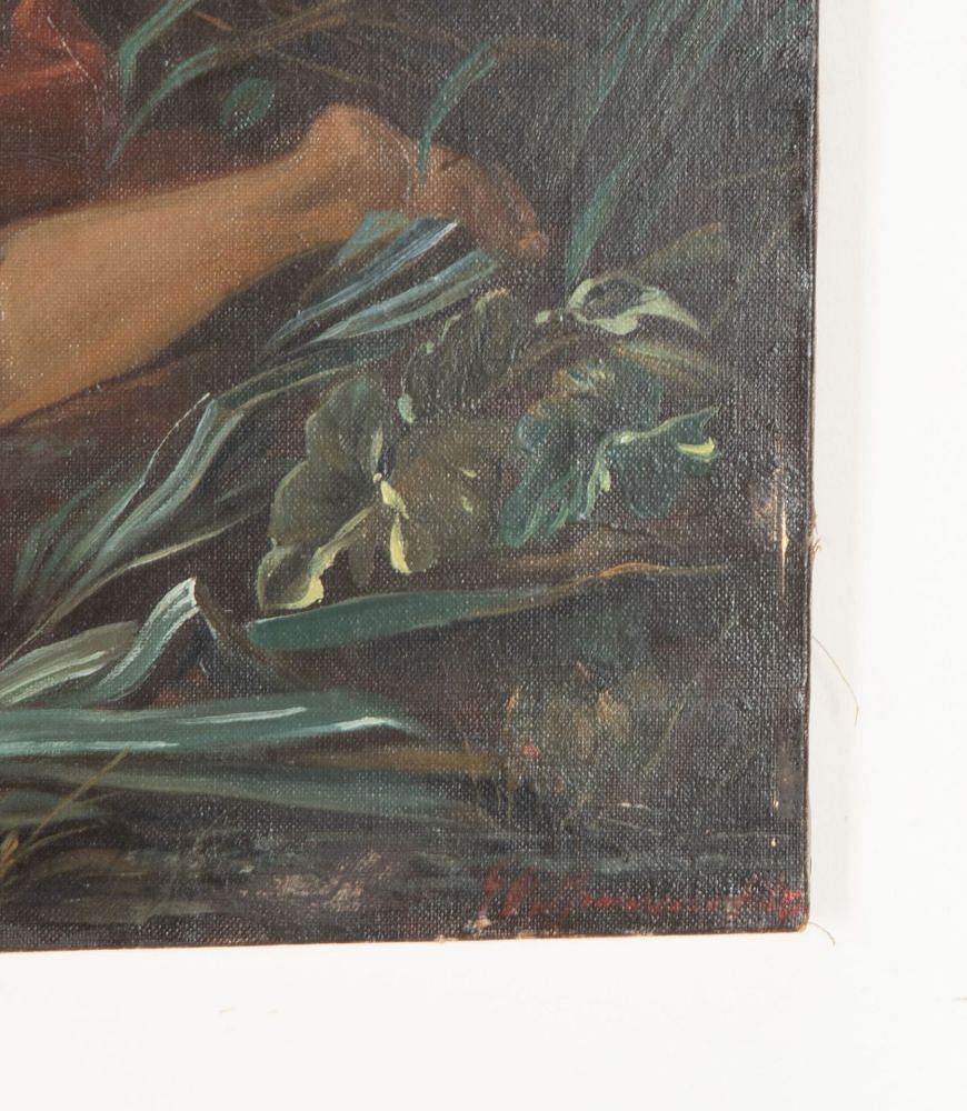 'Leda And The Swan' Oil on Canvas Painting after Boucher WD1541973