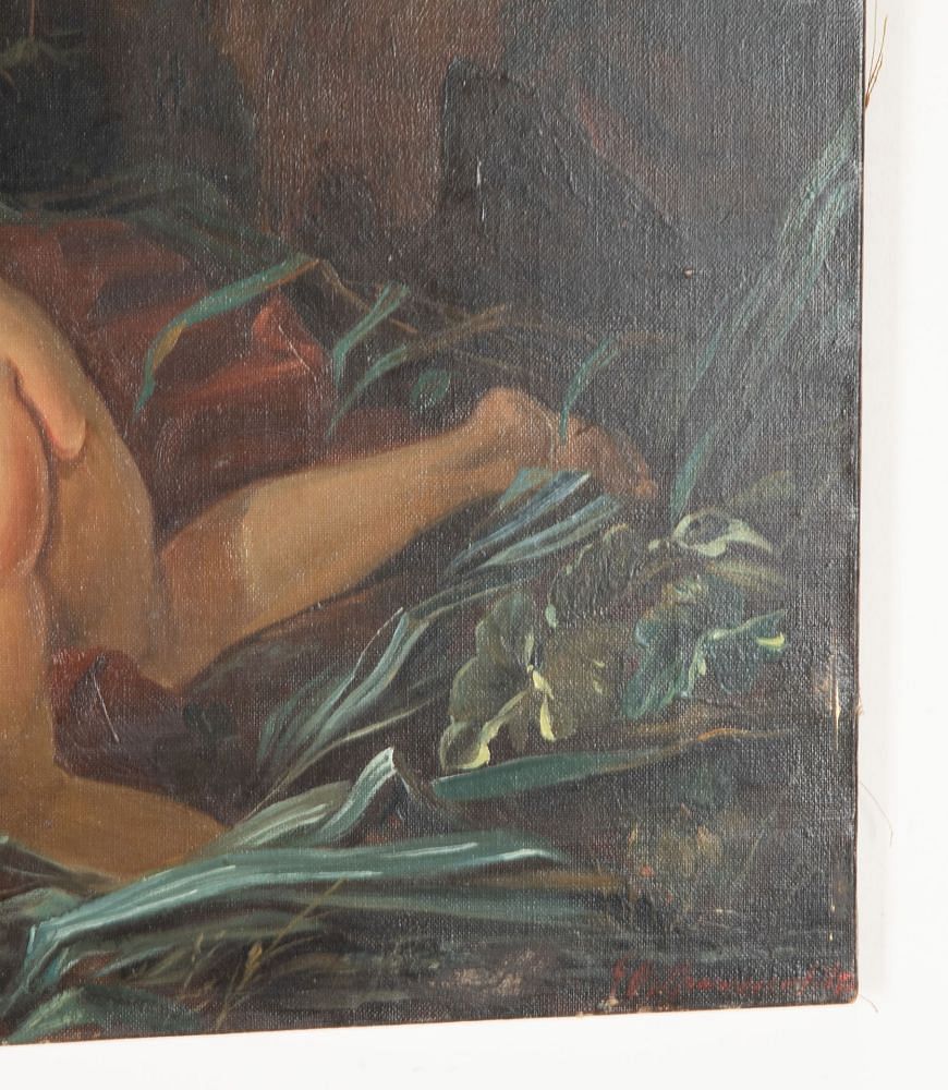 'Leda And The Swan' Oil on Canvas Painting after Boucher WD1541973