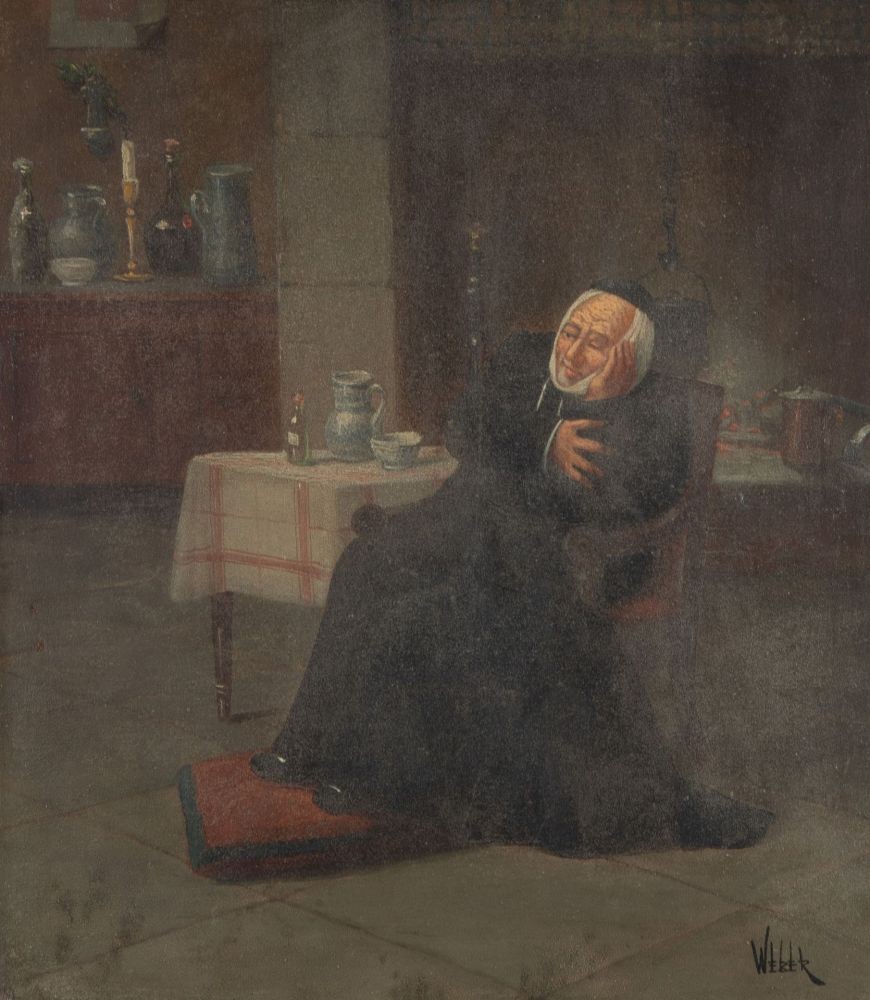 Small 19th Century French Oil Painting 'The Toothache' WD1541983