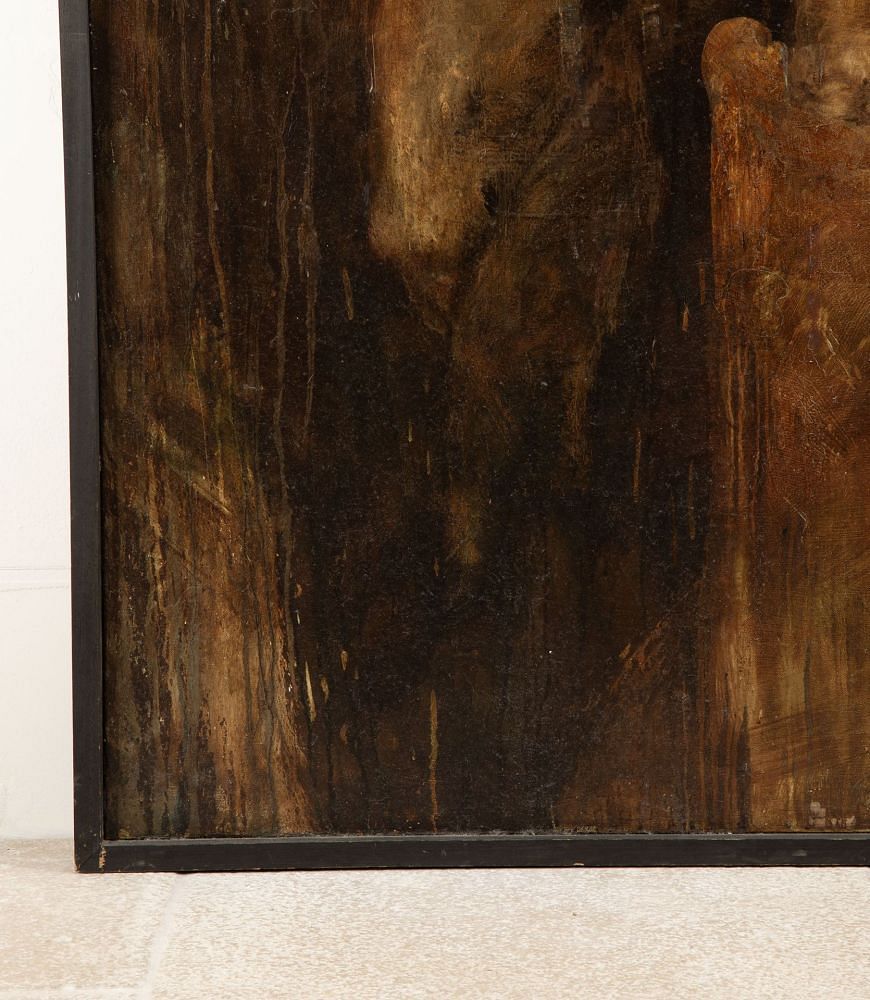 Very Large 20th Century French Oil on Canvas Painting 'The Embrace' WD1542009