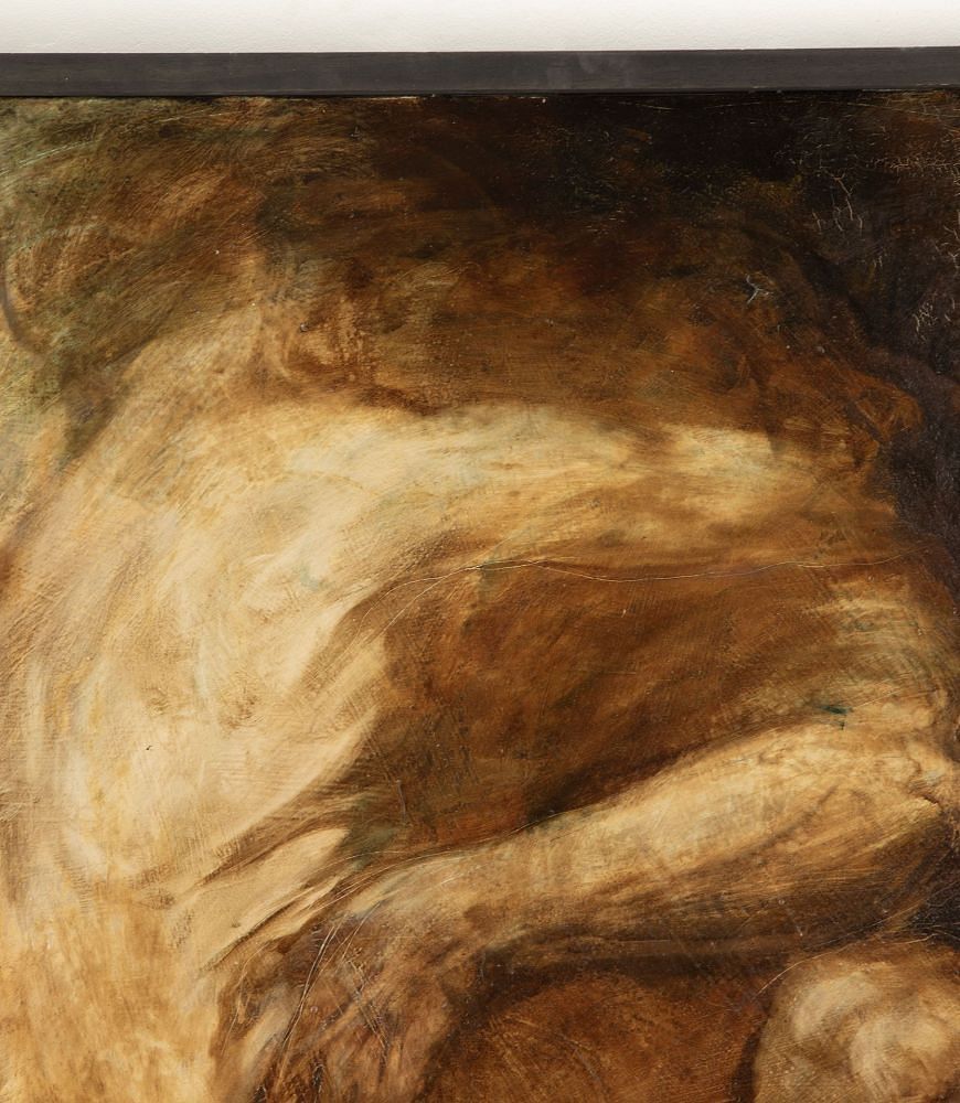 Very Large 20th Century French Oil on Canvas Painting 'The Embrace' WD1542009