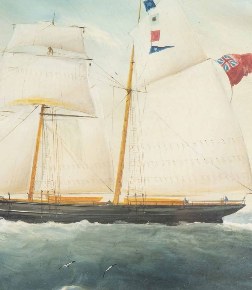19th Century English Painting of a Ship WD2038641