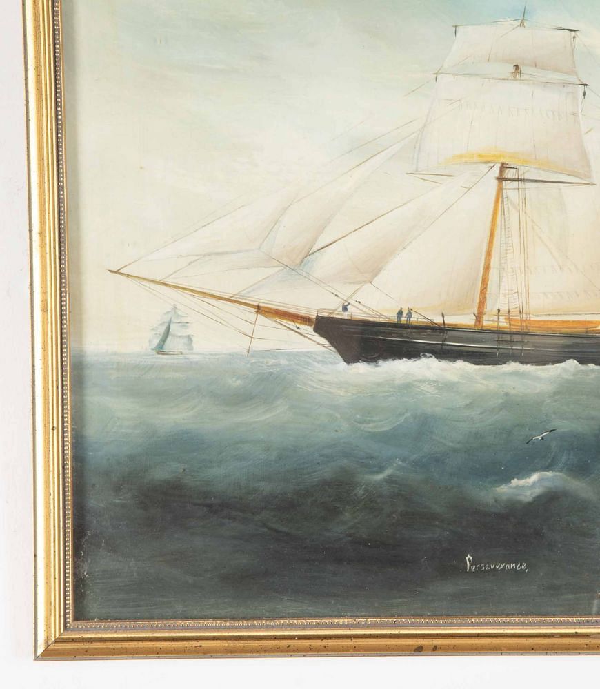 19th Century English Painting of a Ship WD2038641