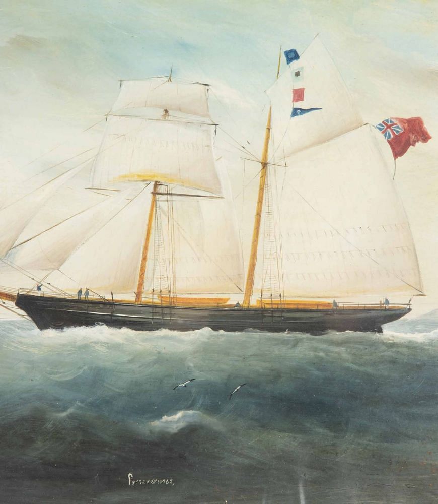 19th Century English Painting of a Ship WD2038641