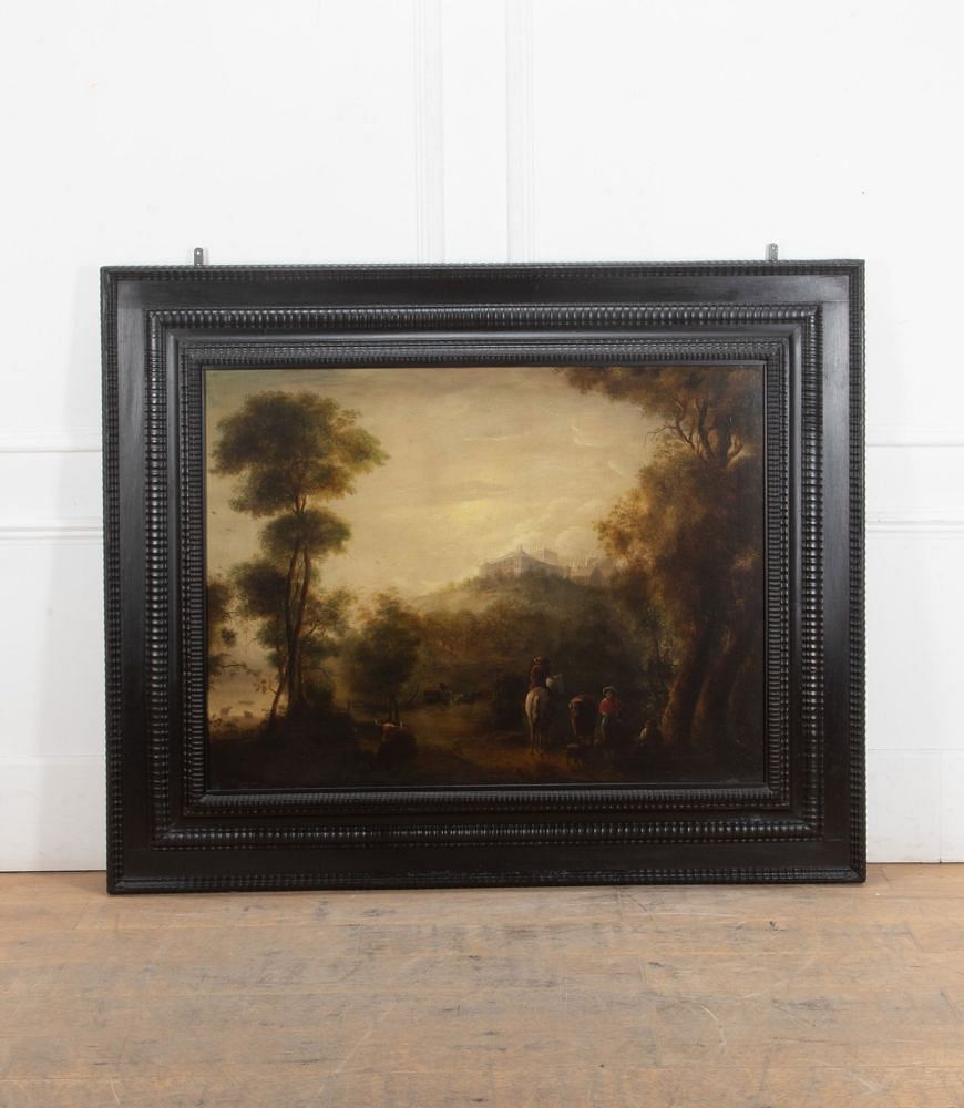Grand Scale 18th Century Italian Classical Landscape Painting WD2341375
