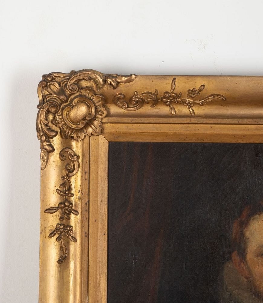 19th Century Oil on Canvas of Father & Child WD2535507