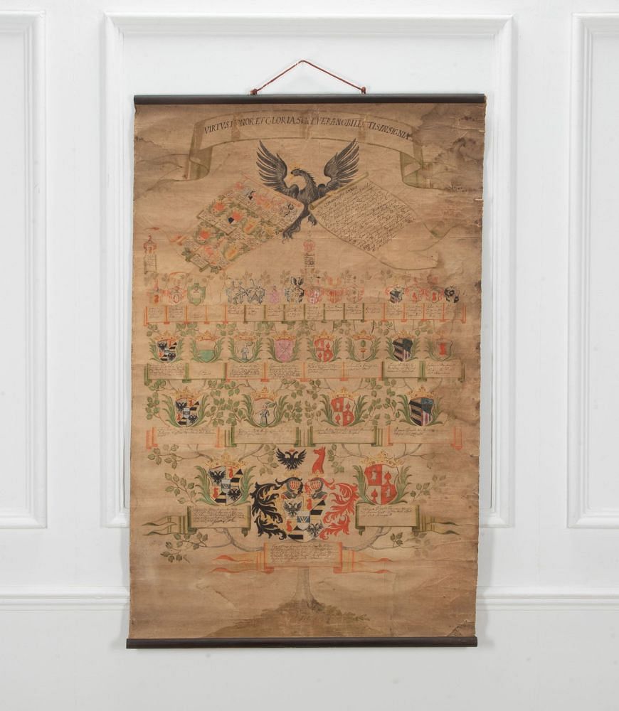 Early 18th Century Italian Baroque Era Family Tree WD2839549