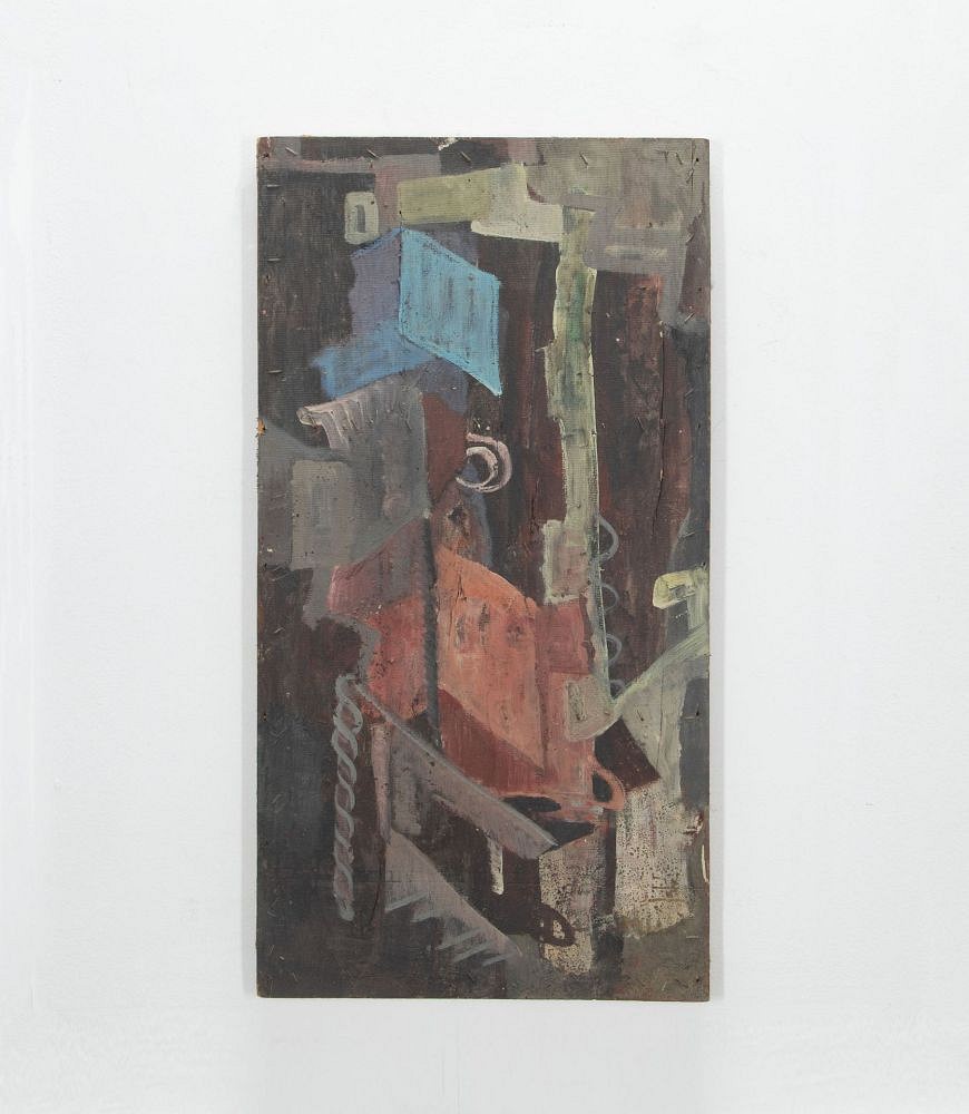 Unsigned Abstract Oil Painting on Wood WD2934967