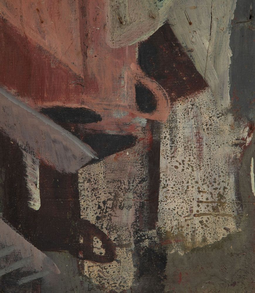 Unsigned Abstract Oil Painting on Wood WD2934967