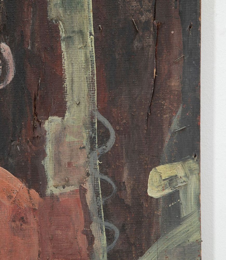 Unsigned Abstract Oil Painting on Wood WD2934967