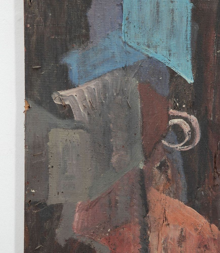 Unsigned Abstract Oil Painting on Wood WD2934967