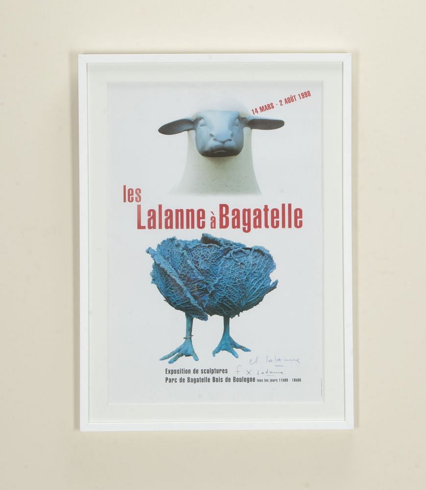Late 20th Century French Printed Poster 'Les Lalanne à Bagatelle' Signed by Xavier & Claude Lalanne WD2942492