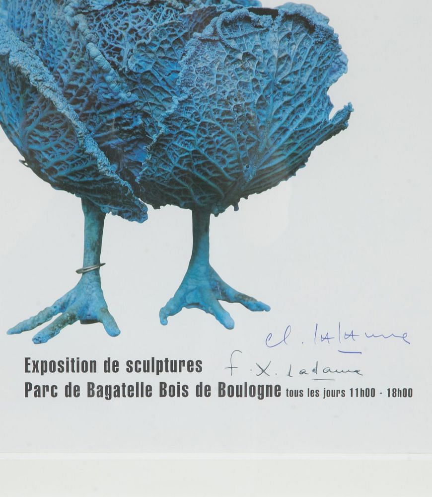 Late 20th Century French Printed Poster 'Les Lalanne à Bagatelle' Signed by Xavier & Claude Lalanne WD2942492
