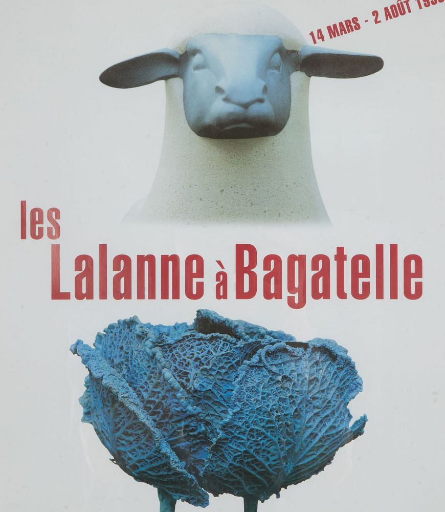 Late 20th Century French Printed Poster 'Les Lalanne à Bagatelle' Signed by Xavier & Claude Lalanne WD2942492