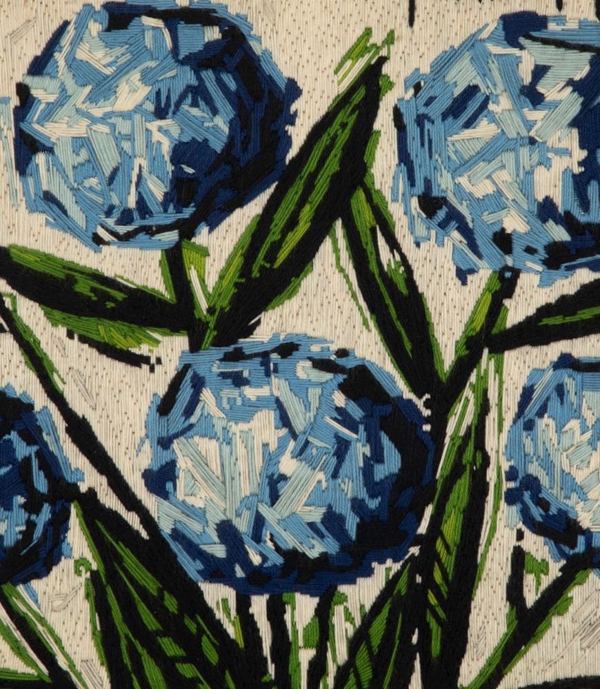 20th Century French Tapestry of Blue Hydrangeas after Bernard Buffet, 1971 WD2942990