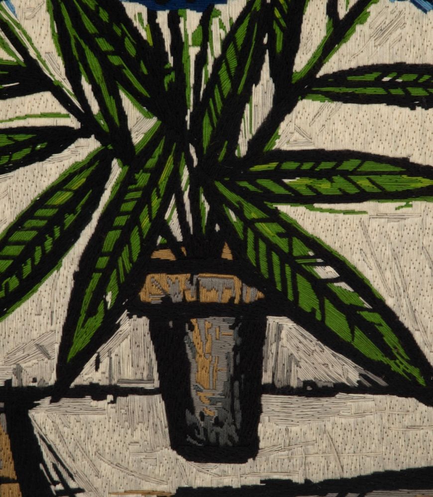 20th Century French Tapestry of Blue Hydrangeas after Bernard Buffet, 1971 WD2942990