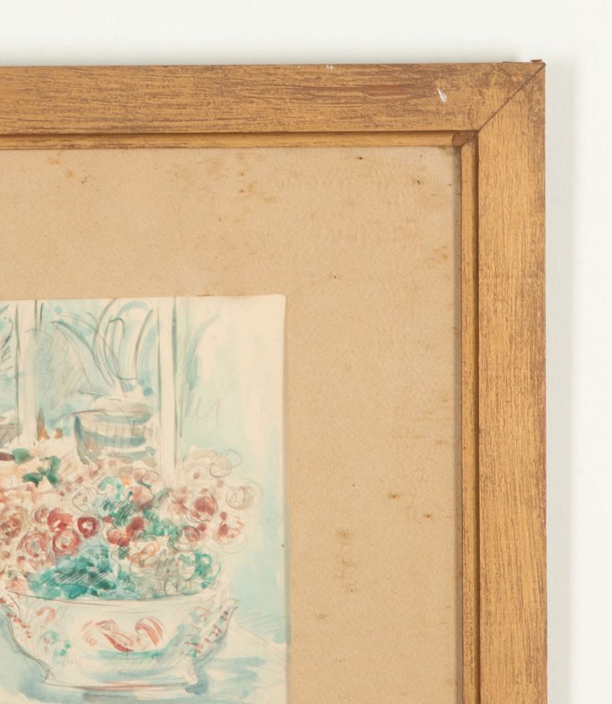 20th Century Watercolour Painting of a Provençal Interior by Bertand Piemore WD2943006