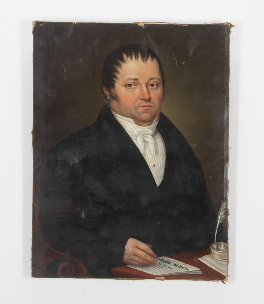 Naive French 19th Century Portrait Painting WD3239633