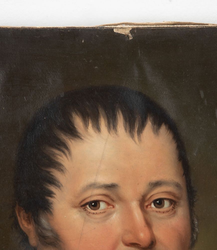 Naive French 19th Century Portrait Painting WD3239633