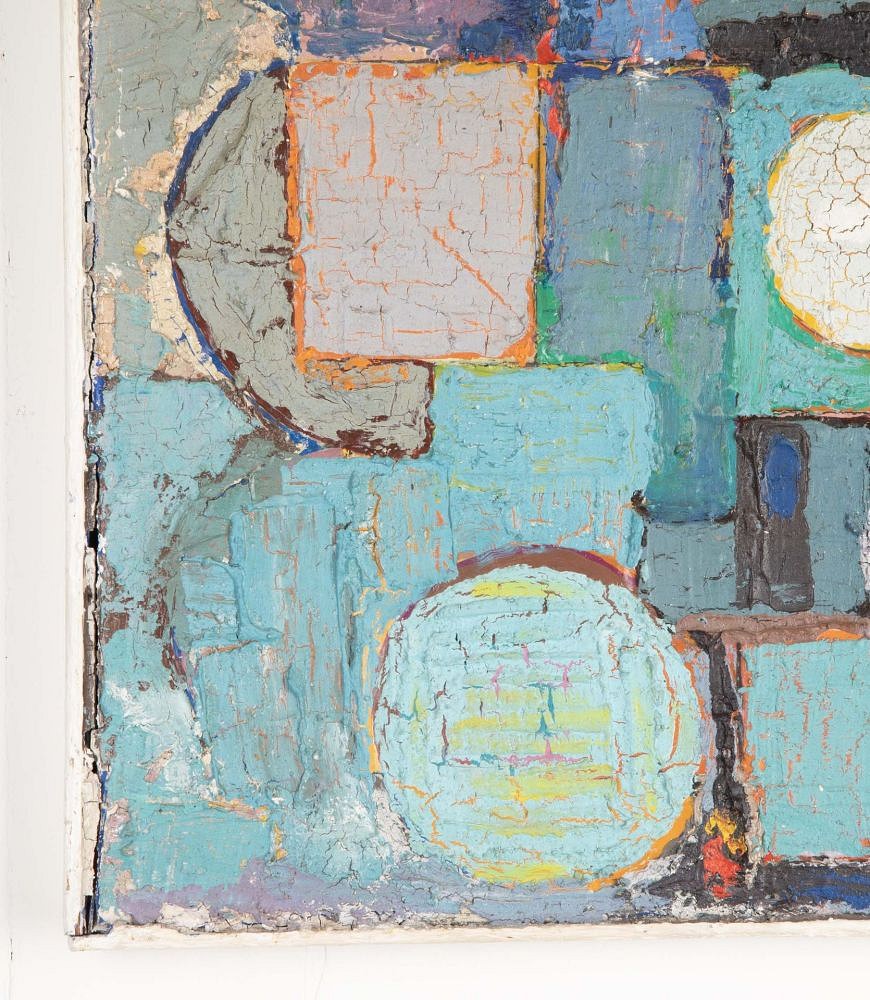 20th Century French Oil on Board Abstract Painting WD3541939