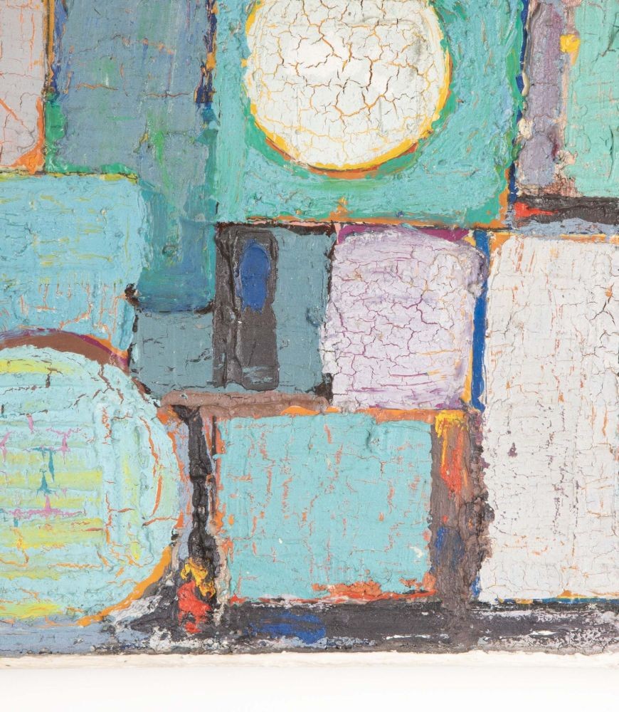 20th Century French Oil on Board Abstract Painting WD3541939