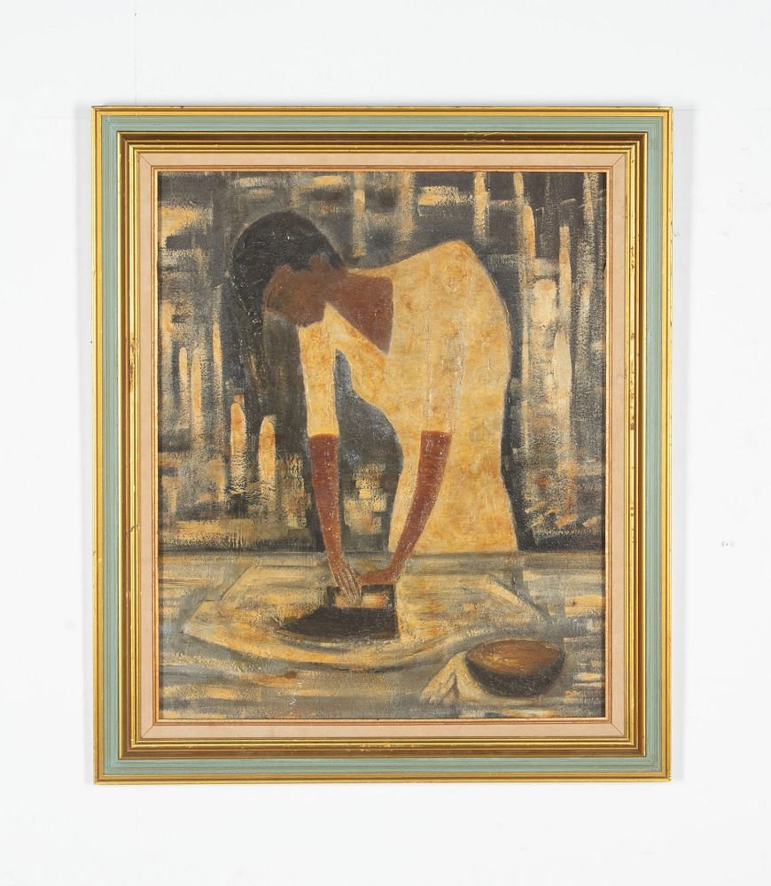 French 20th Century Portrait of Ironing Lady WD3739296