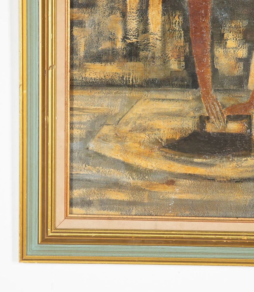 French 20th Century Portrait of Ironing Lady WD3739296