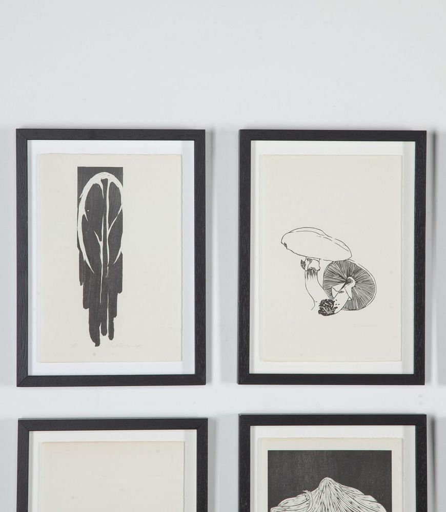 Collection of Eighteen 20th Century Swiss Mushroom Woodcut Prints WD3739308