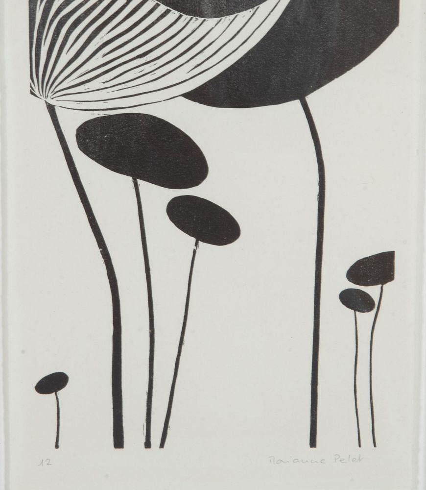 Collection of Eighteen 20th Century Swiss Mushroom Woodcut Prints WD3739308