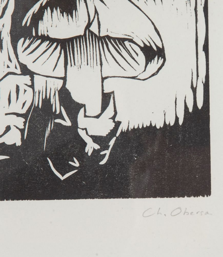 Collection of Eighteen 20th Century Swiss Mushroom Woodcut Prints WD3739308