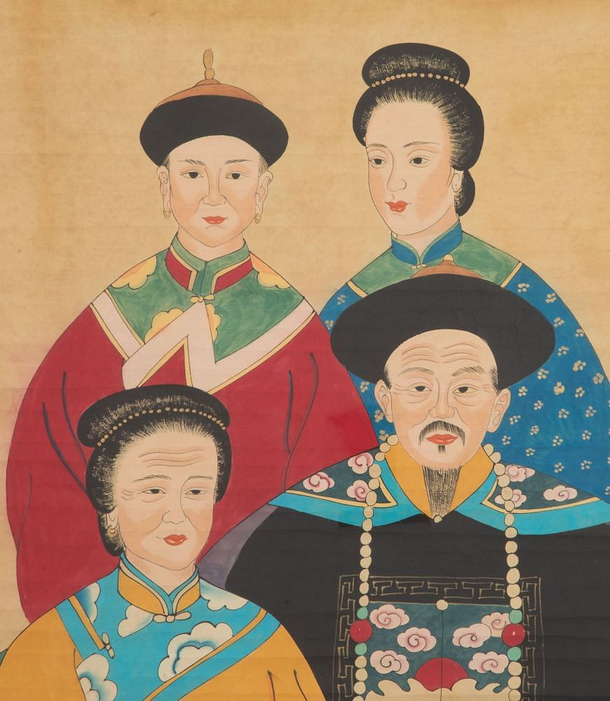 Early 20th Century Chinese Ancestor Group Portrait WD5241183